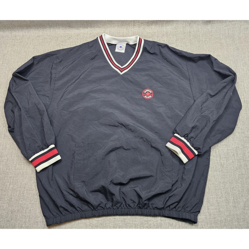 Vintage Converse Pullover Mens XL Windbreaker Chuck Taylor Basketball 90s